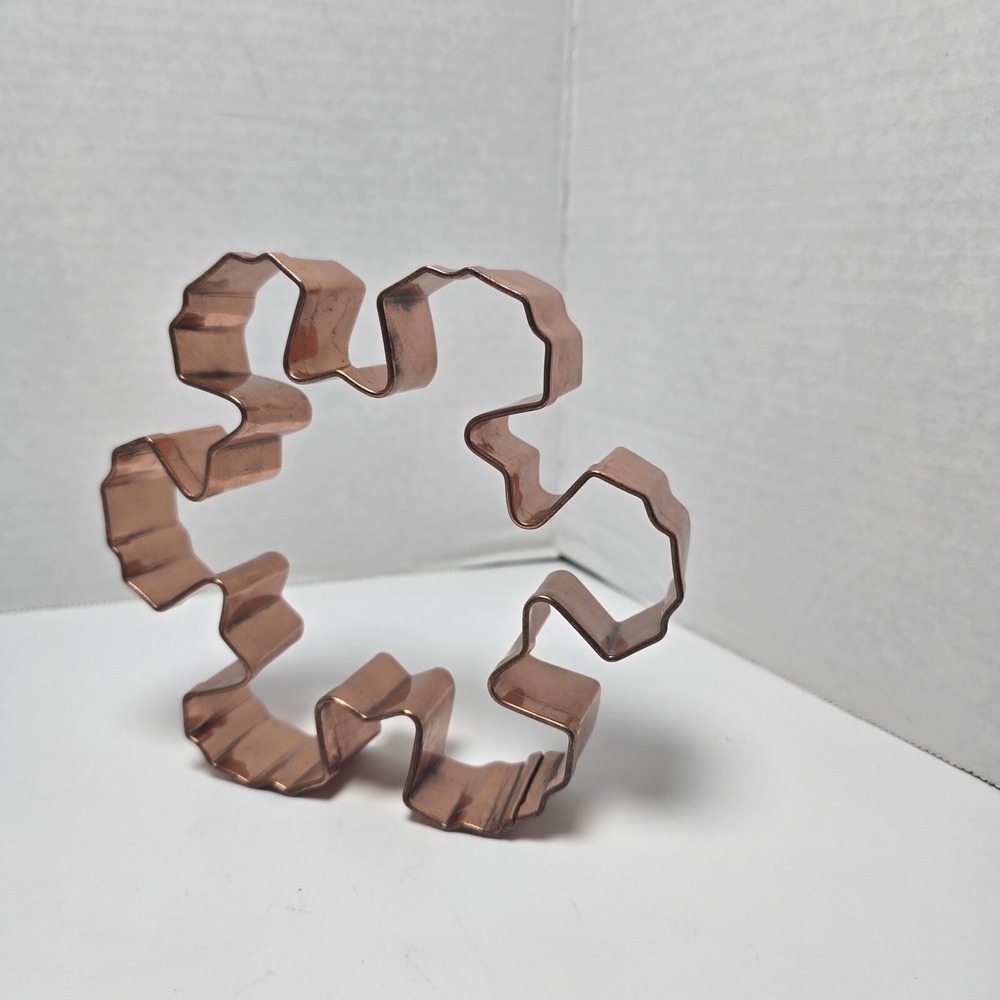 Snowflake Christmas Winter Large Solid Copper Cookie Cutter 5-1/2" Heavy Duty